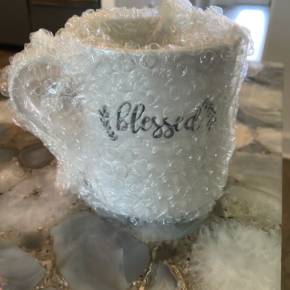 Kohl's White Ceramic Blessed Mug
